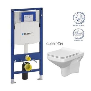 GEBERIT Duofix bez tlačítka + WC CERSANIT CLEANON COMO + SEDÁTKO 111.300.00.5 CO1 obraz