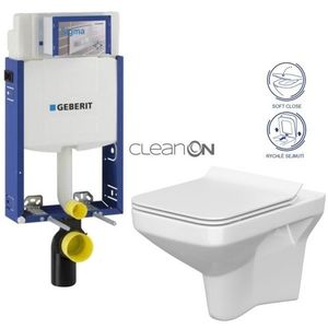 GEBERIT KOMBIFIX ECO, nádržka UP 320 bez tlačítka + WC CERSANIT CLEANON COMO + SEDÁTKO 110.302.00.5 CO1 obraz