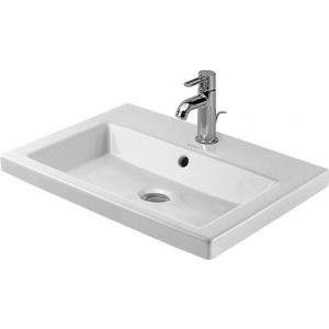 DURAVIT 2nd floor Umyvadlo 60x43 cm, s přepadem, s otvorem pro baterii, bílá 0347600000 obraz