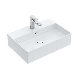 VILLEROY & BOCH Memento 2.0 Umyvadlo na desku 50x42 cm, s přepadem, otvor pro baterii, CeramicPlus, alpská bílá 4A0750R1 obraz