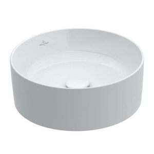 VILLEROY & BOCH Collaro Umyvadlo na desku, průměr 40 cm, CeramicPlus, Stone White 4A1840RW obraz