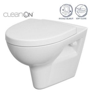 CERSANIT SET 547 ZÁVĚSNÁ WC MÍSA PARVA NEW CLEANON SE SEDÁTKEM DUR ANTI SOFTCLOSE K701-015 obraz