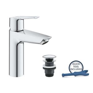 GROHE QuickFix Start Umyvadlová baterie s výpustí Push-Open, studený start, chrom 23746002 obraz