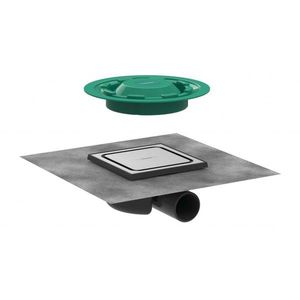 HANSGROHE RainDrain Spot Podlahová vpusť s roštem 15x15 cm, kartáčovaná nerez 56055800 obraz