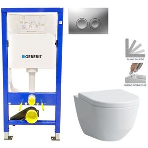 GEBERIT DuofixBasic s matným tlačítkem DELTA21 + WC LAUFEN PRO + SEDÁTKO 458.103.00.1 21MA LP3 obraz