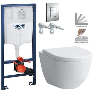 Rapid SL pro závěsné WC 38528SET s chromovou deskou + WC LAUFEN PRO + SEDÁTKO 38772001 LP3 obraz