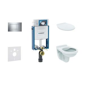 GEBERIT Kombifix Set předstěnové instalace, klozet Alpha se sedátkem, tlačítko Sigma30, chrom 110.302.00.5 NR6 obraz