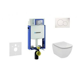 GEBERIT Kombifix Set předstěnové instalace, klozetu a sedátka Ideal Standard Tesi, tlačítka Sigma01, alpská bílá 110.302.00.5 NF1 obraz