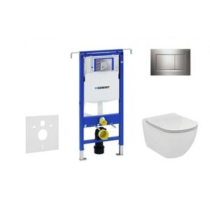 GEBERIT Duofix Set předstěnové instalace, klozetu a sedátka Ideal Standard Tesi, tlačítka Sigma30, chrom 111.355.00.5 NF6 obraz