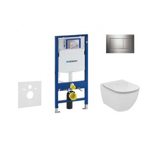 GEBERIT Duofix Set předstěnové instalace, klozetu a sedátka Ideal Standard Tesi, tlačítka Sigma30, chrom 111.300.00.5 NF6 obraz