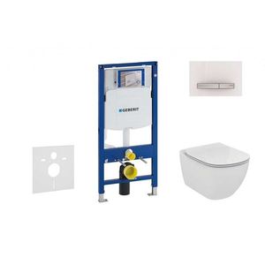 GEBERIT Duofix Modul pro závěsné WC s tlačítkem Sigma50, alpská bílá + Ideal Standard Tesi WC a sedátko 111.300.00.5 NF8 obraz