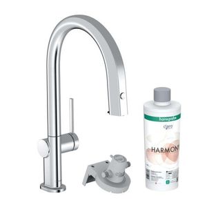 HANSGROHE Aqittura M91 Dřezová baterie s výsuvnou koncovkou a filtrací, sBox, chrom 76800000 obraz