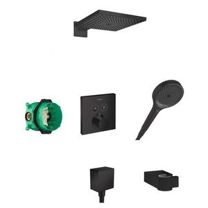 HANSGROHE Raindance E Sprchový set 300 s termostatem pod omítku, černá 27918670 obraz