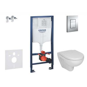 GROHE Rapid SL Set předstěnové instalace, klozetu a sedátka Jika Lyra Plus, tlačítka Skate Cosmopolita, chrom 38528SET-KJ1 obraz