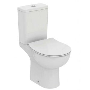 IDEAL STANDARD Eurovit WC kombi se sedátkem SoftClose, vario odpad, spodní napouštění, RimLS+, bílá W007501 obraz