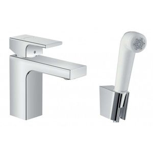 HANSGROHE Vernis Shape Umyvadlová baterie s ruční sprchou Bidette, chrom 71216000 obraz