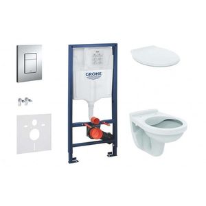 GROHE Rapid SL Set předstěnové instalace, klozet Alpha se sedátkem, tlačítko Skate Cosmopolitan, chrom 38528SET-KR obraz