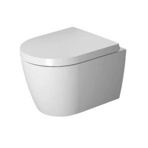 DURAVIT ME by Starck Závěsné WC Compact, Rimless, s WonderGliss, bílá/matná bílá 25300926001 obraz