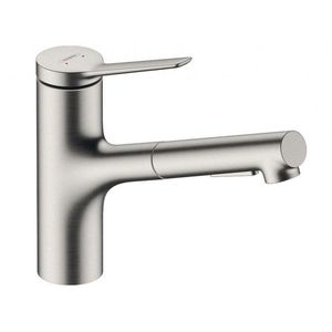 HANSGROHE Zesis M33 Dřezová baterie s výsuvnou sprškou, vzhled nerezu 74820800 obraz