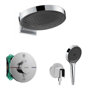 HANSGROHE Sprchový set s termostatem pod omítku, s tělesem, průměr 36 cm, 3 proudy, chrom SANI21HHH010 obraz