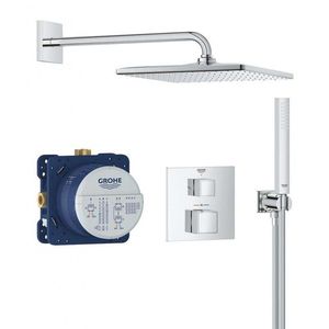 GROHE Precision Cube Sprchový set s termostatem pod omítku, 31x31 cm, chrom 34879000 obraz