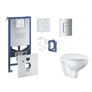 GROHE Rapid SLX Set předstěnové instalace, klozetu, sedátka SoftClose, tlačítka Skate Cosmopolitan a sady pro vhazování tablet, chrom SANI11BB2125 obraz