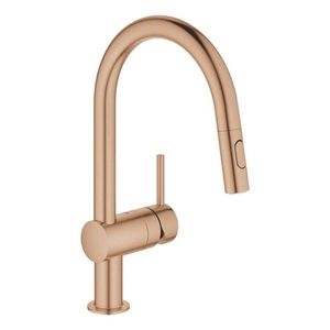 GROHE Minta Dřezová baterie s výsuvnou sprškou, kartáčovaný Warm Sunset 32321DL2 obraz