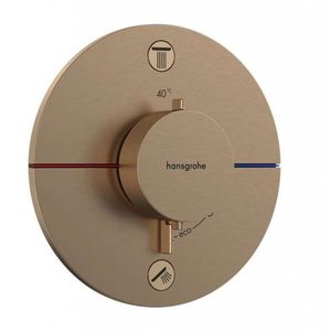 HANSGROHE ShowerSelect Comfort Termostatická baterie pod omítku, pro 2 spotřebiče, kartáčovaný bronz 15554140 obraz