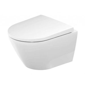 DURAVIT D-Neo Závěsné WC se sedátkem SoftClose, Rimless, bílá 45880900A1 obraz