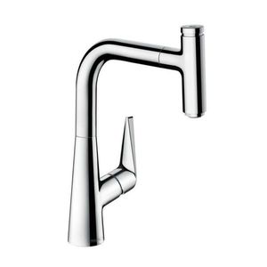 HANSGROHE Talis Select M51 Dřezová baterie s výsuvnou koncovkou, chrom 72822000 obraz