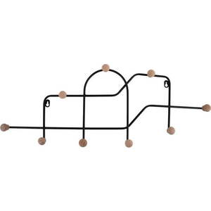 Černý kovový nástěnný věšák 71 cm Maze – PT LIVING obraz
