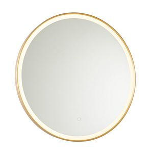 Zlaté zrcadlo do koupelny 70 cm vč. LED s dotykovým stmívačem - Miral obraz