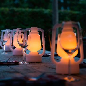Stolní lampa bílá efekt plamene 22 cm - Storm Mini obraz