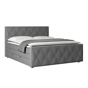 MID.YOU POSTEL BOXSPRING, 180/200 cm, kov, plast, textil, karton, kompozitní dřevo, světle šedá obraz