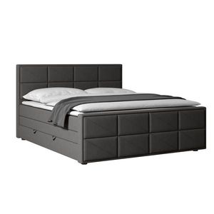 MID.YOU POSTEL BOXSPRING, 180/200 cm, kov, plast, textil, karton, kompozitní dřevo, antracitová obraz