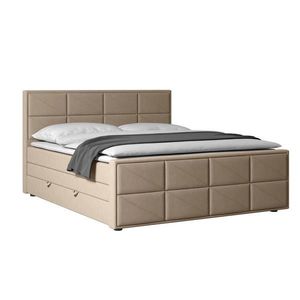 MID.YOU POSTEL BOXSPRING, 180/200 cm, dřevo, kov, plast, textil, béžová obraz