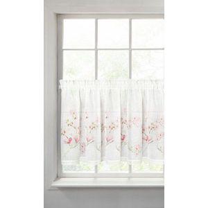 ArtFir Krátká záclona AMELIA P | bílá/růžová 150 x 60 cm obraz