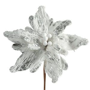 ArtFir Vánoční květ 243 | bílá 28 x 14 cm obraz