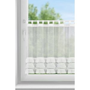 ArtFir Krátká záclona LILIAN 2 PU | bílá 150 x 70 cm obraz