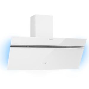 Klarstein Alina 90 Smart, digestoř, 90 cm, nástěnná, 600 m³/h, LED podsvícení, skleněné čelo, bílá obraz