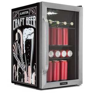 Klarstein Beersafe 70, Craft Beer Edition, lednice, 70 l, 3 police, panoramatické skleněné dveře, nerezová ocel obraz