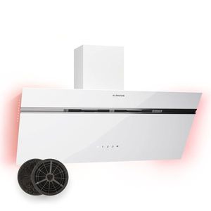 Klarstein Alina, digestoř, 80 cm, 600 m³/h, LED dispej, podsvícení, skleněná přední část obraz