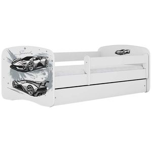 Dětská postel Babydreams+SZ+M bílá 80x160 auto obraz