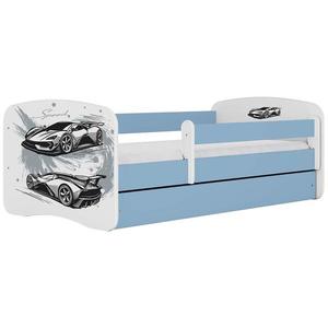 Dětská postel Babydreams+SZ+M modrá 80x160 auto obraz