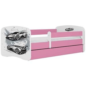 Dětská postel Babydreams+SZ+M růžová 80x180 auto obraz