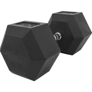 Gorilla Sports Hexagon jednoruční činka pogumovaná, 40 kg 76740 obraz