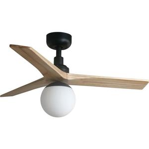 FARO Barcelona FARO 34284WT-11L-Str. vent. KLIM S 1xE27/15W/230V borovice/černá pr.92, 5cm WT+DO obraz