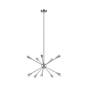 Elstead Feiss FE-JAX10-PN - LED Lustr na tyči JAX 10xG9/3W/230V lesklý chrom obraz