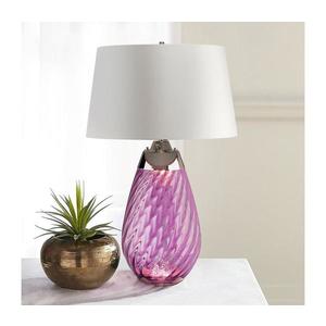 Elstead Elstead LENA-TL-L-PLUM-OWSS-LED Stol. lampa LENA 1xE27/40W/230V 74cm růžová/bílá obraz