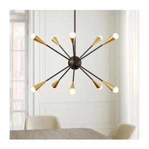 Elstead Feiss FE-JAX10-MB - LED Lustr na tyči JAX 10xG9/3W/230V černá/zlatá obraz